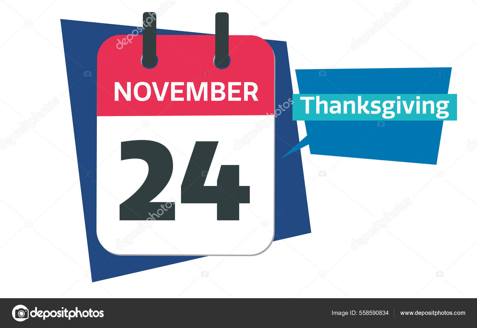 Thanksgiving Calendar Date November Stock Photo by ©Orkidia 558590834